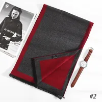 2022 moda 180*35cm szaliki człowiek jesień zima grube ciepłe kaszmirowe biznes długie szale do opatulania się chłopiec klasyczny szal darmowa wysyłka tłumik 6