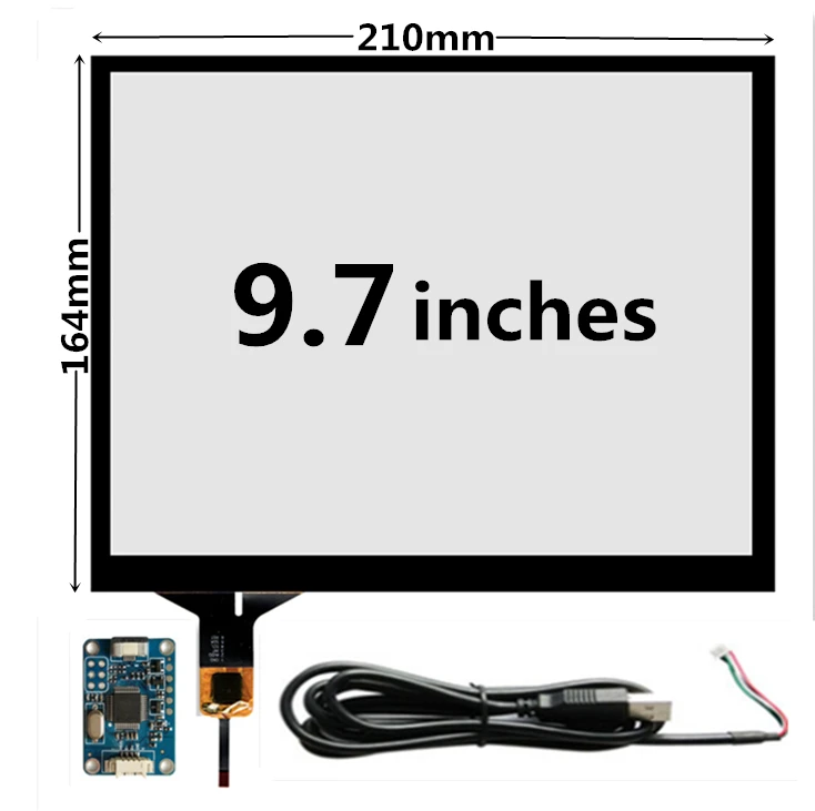 

9.7 Inch 210mm*164mm High Compatibility Universal Industry Capacitive Digitizer Touch Screen Panel Glass