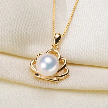 

Retro Style Metal 925 Sterling Silver Plating Karat Gold Tone Bail Connector Pearl Bead Caps Diy Pearl Jewelry Accessories