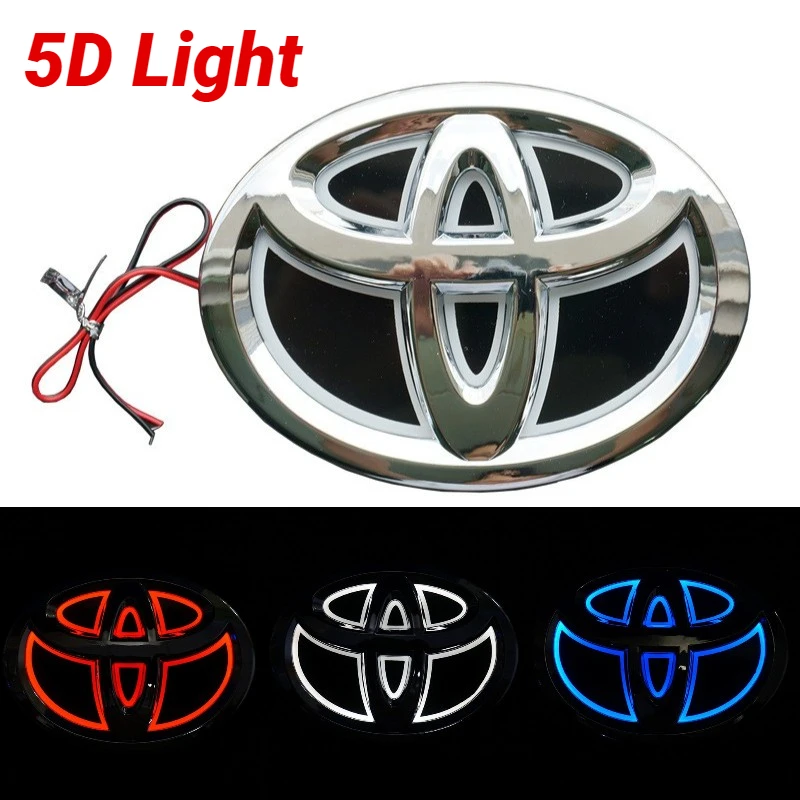 Автомобильный значок светильник для Toyota Corolla Rav4 Yaris CHR Hilux Camry Prius Highlander Supra Prado Auris