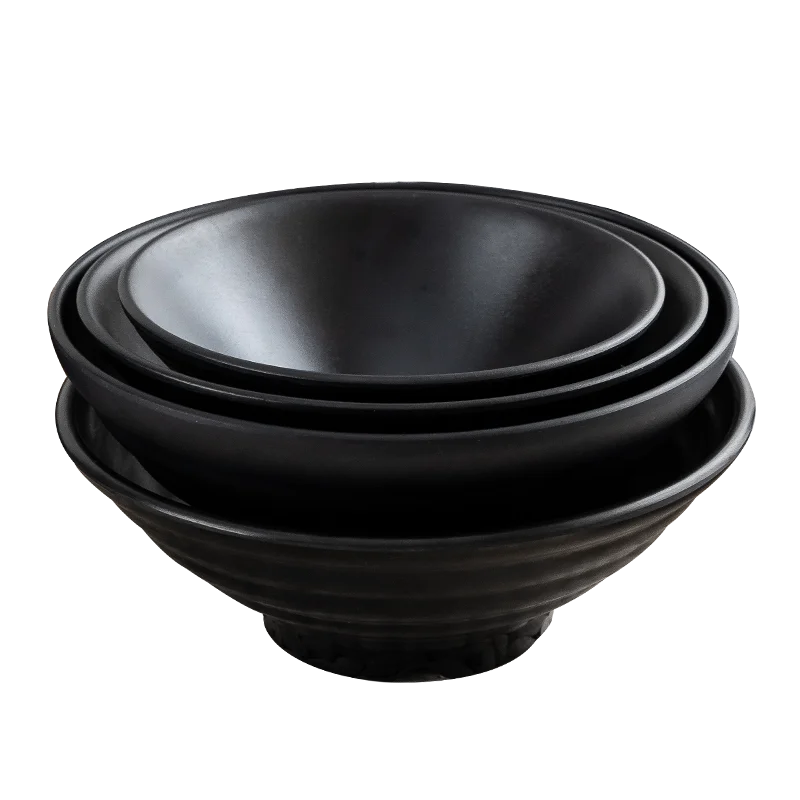 Sia Huat Matt Black Japanese Noodle Bowl Soup Bowl Rice Bowl Plastic Bowl Creative Small Bowl Household Korean Ceramic Ramen Bol Aliexpress Home Garden