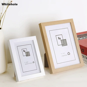 

Natural Wood Photo Frame Classic Minimalist Desktop Picture Frame Photo 9x13 13x18 Pleixglass Inside Desk Top Ornament