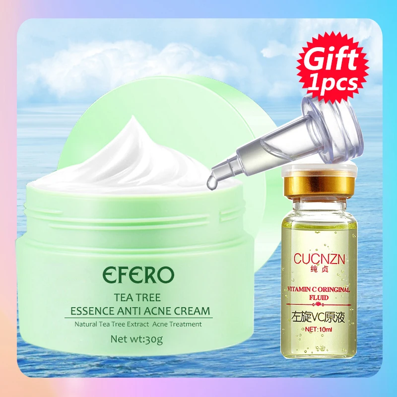 

Face Cream Tea Tree Extract Acne Treatment Cream Anti Aging Wrinkle Moisturizing Whitening Skin Care Oil Control Shrink Pores