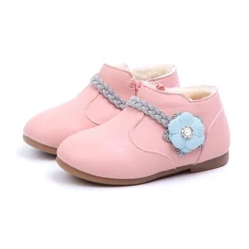 

2019 Winter Girls Boots Warm Cotton Kids Botas Fashion Girls Snow Boots Children Winter Shoes Toddler Girls Winter Shoes