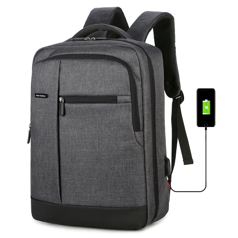 

2019 new Oxford cloth USB charging bag men's backpack large capacity backpack youth student bag men and women backpack Mochila