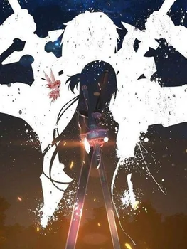 

DIY Diamond Wall Painting Cross Stitch Sword Art Online Anime Picture 5d Mosaic Sticker Embroidery Home Decoration Handmade Gift