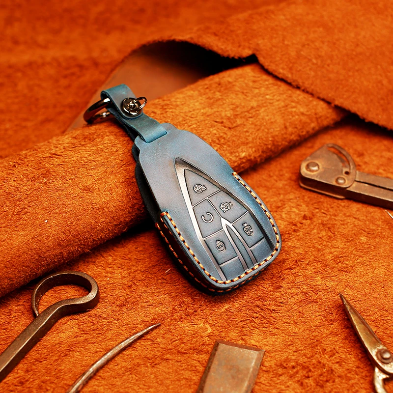 Car Key Case Suitable for Changan CS75Plus Key Set CS55 Escape XT Sharp Range CC/CS85/95 Smart Leather Cover