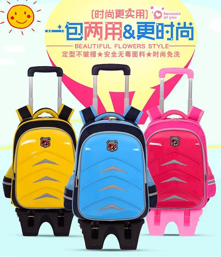 

Korean GIRL'S School Bag with Bar Draggable Korah Young STUDENT'S Trolley Bag 1-3-5-6 Grade 6-12 a Year of Age