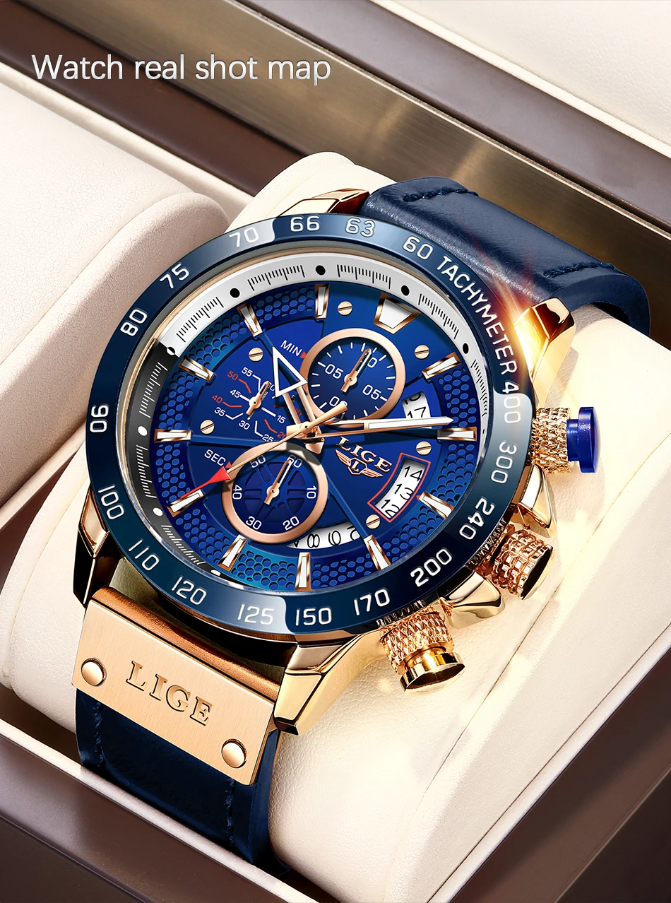 LIGE 8929 Men Quartz Watch description image 4