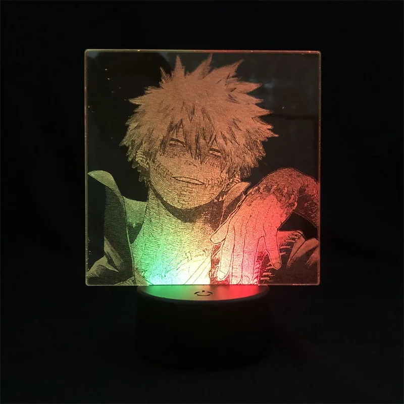 

Remote Control Two Tone Lamp My Hero Academia Dabi Japanese Anime Manga Two Tone Led Light Two Tone 3D Lamp Kid Lovely Present