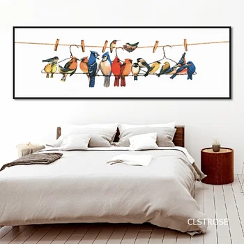 

Nordic Modern Style Clever Bird Habitat Posters Art Canvas Pictures For Living Room Bedroom Decorative Painting Unframed