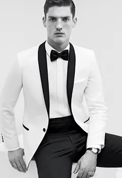

Custom Made Slim Fit Groom Tuxedos Best man Shawl Black Collar Groomsman Men Wedding Suits Bridegroom (Jacket+Pants+Tie+Girdle)