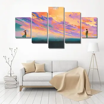 

Couples In The Sunset Against Men And Women Painting Frameles Painting Art Canvas Modern Home Decoration Painting