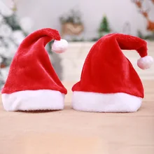 Новинка, качественная Вельветовая Рождественская шапка Navida Hig, рождественский подарок Санта Клауса, плюшевая шапка с отделкой, новогодняя шапка, Рождественский Декор