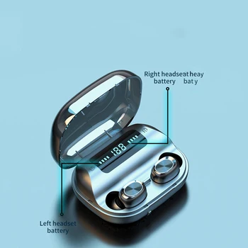 

Wireless Bluetooth Earphones TWS 5.0 Touch Control in-Ear Earphone LED Display Earbuds with 3500 mah Power Bank