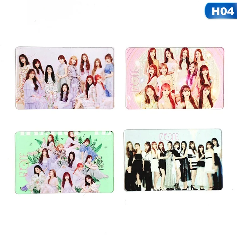 4 шт. K-pop BLACKPINK TWICE GOT7 TXT SEVENTEEN IZONE ПВХ прозрачная подвесная Фотокарта альбом Фотокарта для фанатов коллекция подарок - Цвет: OSS6280H04