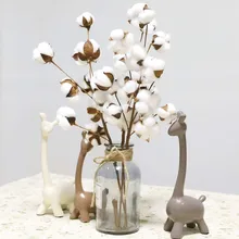 

Naturally Dried Cotton Stems Farmhouse Artificial Flower Filler Floral Decor Fake Flower Cotton Diy Garland Home Wedding Decor