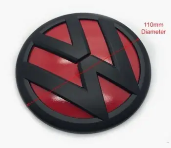 

Emblema para maletero de Golf MK5 2004-2009, color negro mate y rojo, 110 mm