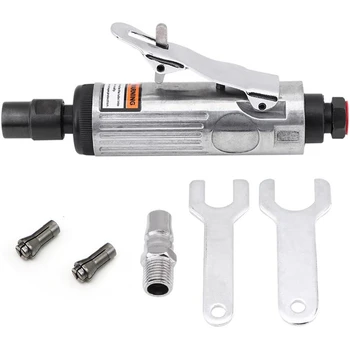 

1/4 Inch Air Die Grinder Kit, Pneumatic Air Die Grinder Heavy Duty Industrial Polisher Grinding Cleaning Tool