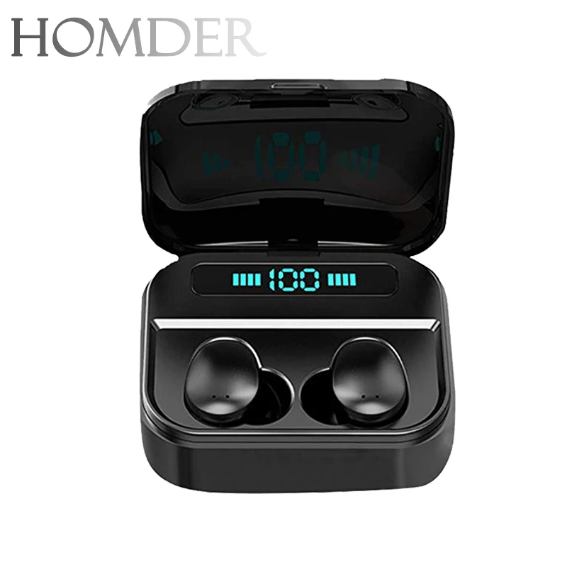 

X7 Wireless Bluetooth 5.0 Earphones TWS Fingerprint Touch Mini Waterproof Earbuds 30M Transmission Distance 2200mAh Charging Box