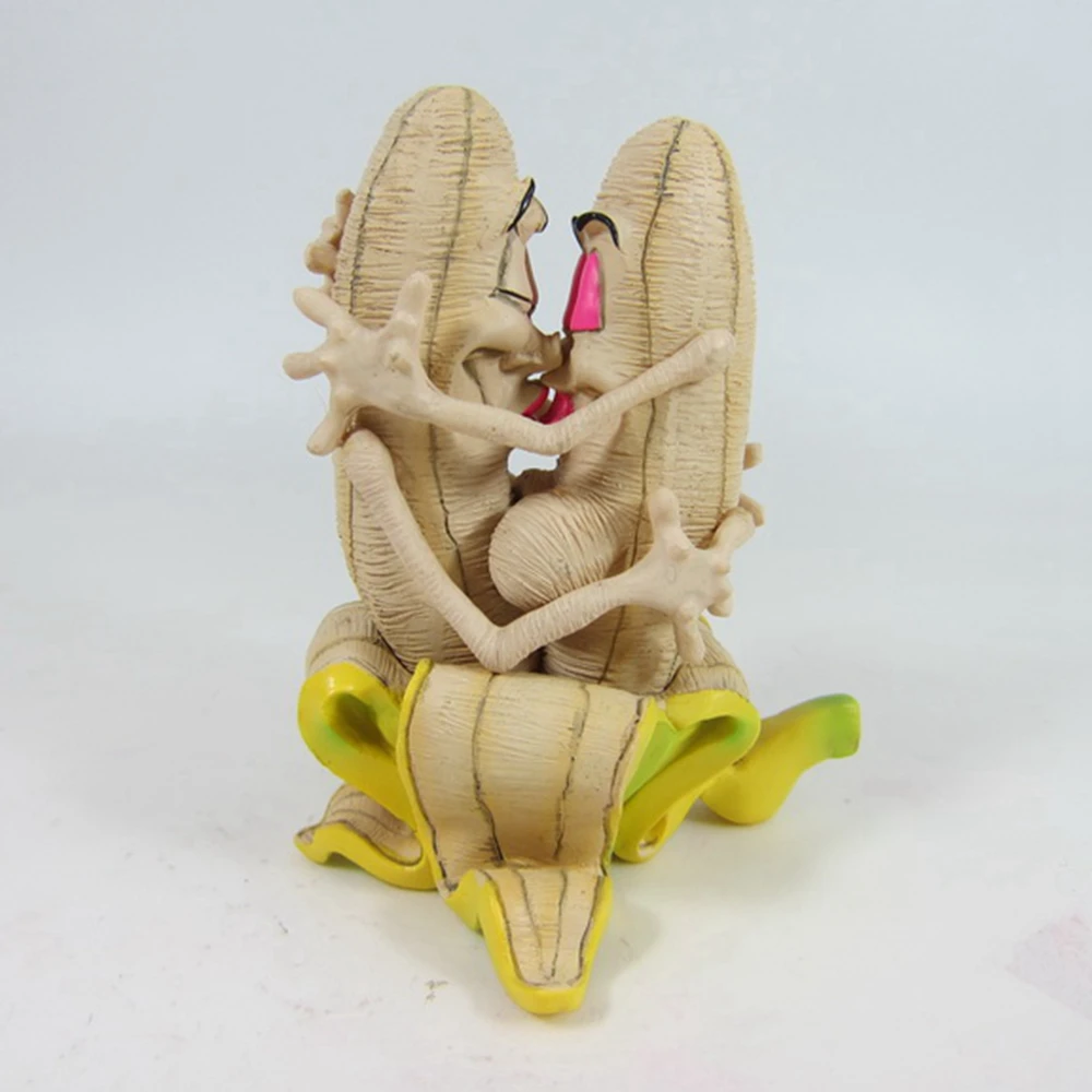 

Miniature Creative Resin Bar Decor, Creative Crafts, Handmade Ornaments, Kissing Lovers, Banana, Home, Desktop, Accessories