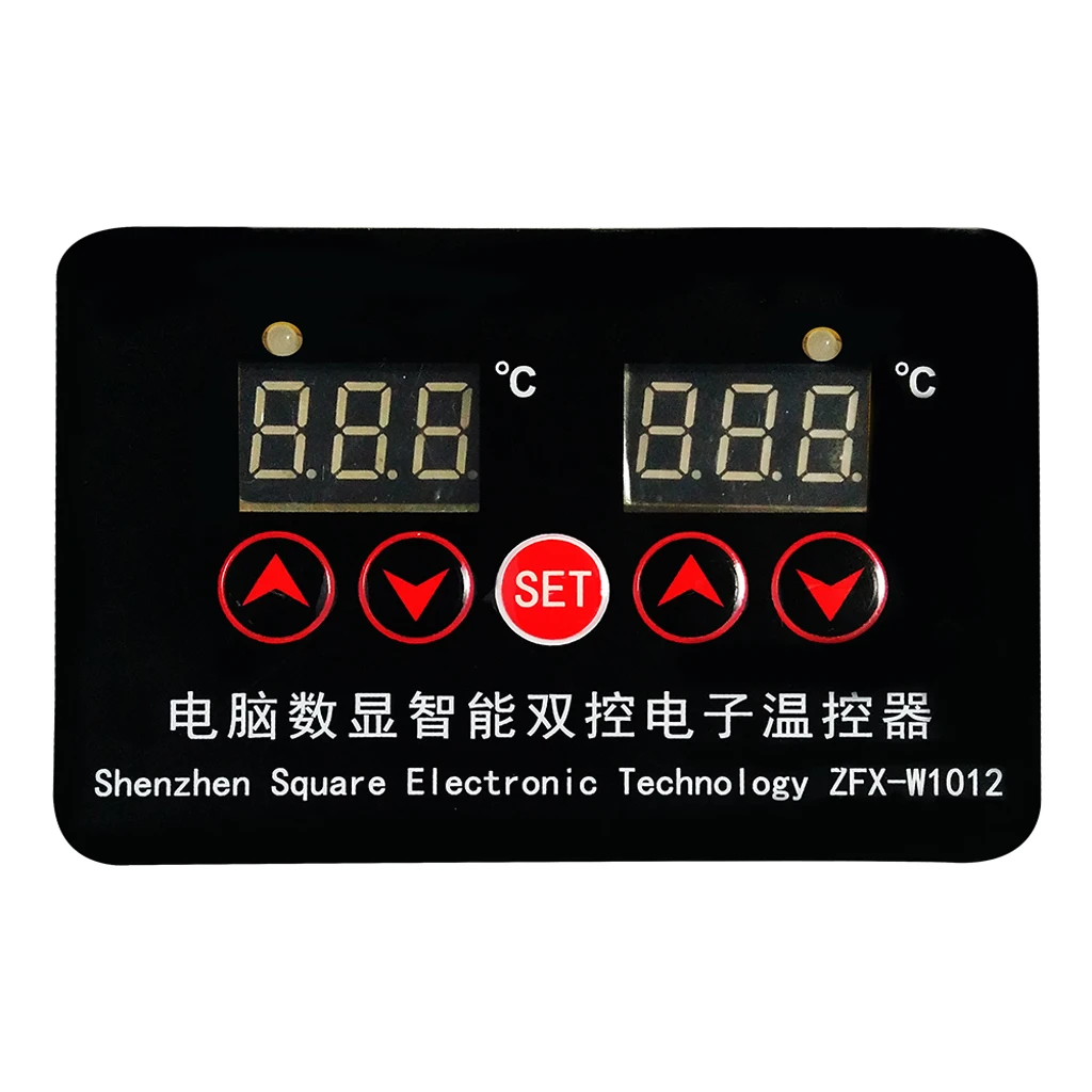 DC 12V Dual Digital Thermostat Temperature Controller Sensor Module NTC 10K