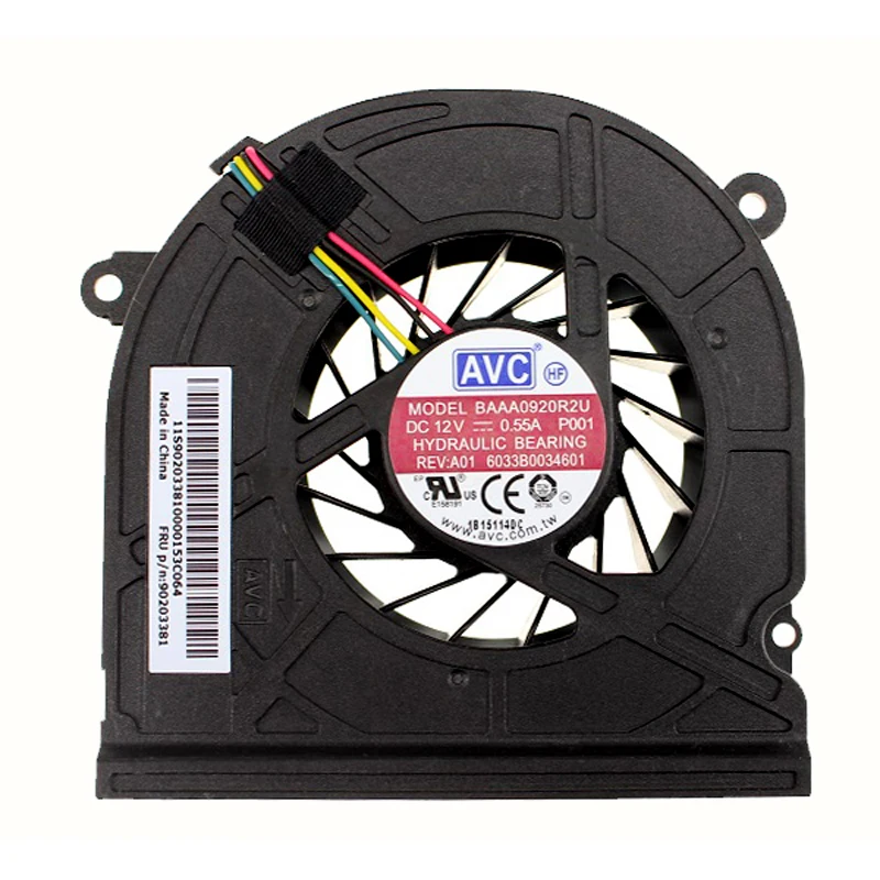 AVC BAAA0920R2U DC 12V 4-провода для LENOVO C355 C455 C360 C365 C460 Сервер вентилятор охлаждения ноутбука