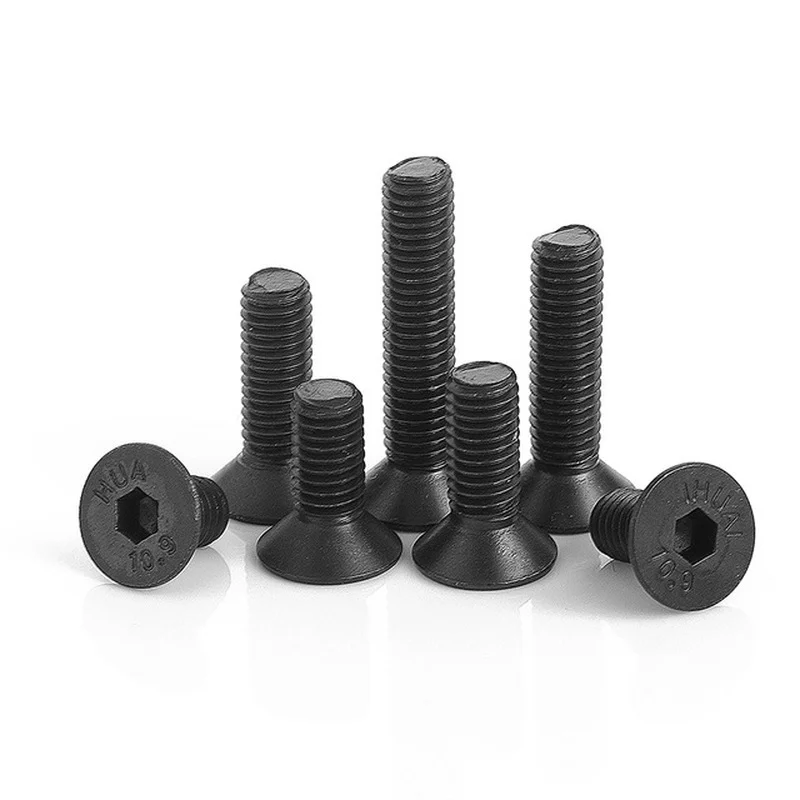 20/50Pcs M2 M2.5 M3 M4 DIN7991 Machine Screws Grade 10.9 Countersunk Head Flat Socket Cap Screw Black Carbon Steel | Обустройство