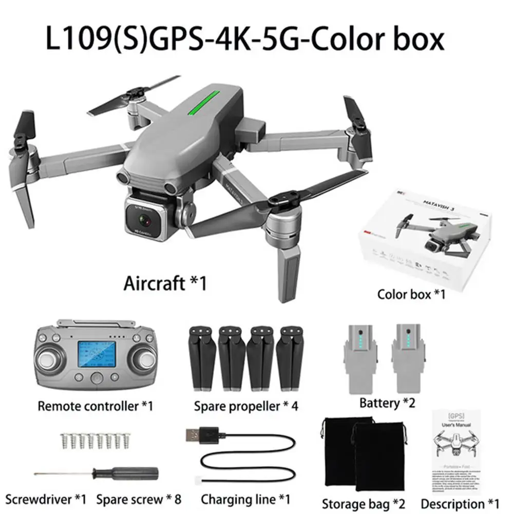 L109/L109-S gps Дрон 4K камера x50 зум 5G wifi 1 км Расстояние 25 минут Квадрокоптер RC вертолет Профессиональный селфи Дрон