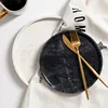 Natural Marble Decorative Trays Nordic Cake Dessert Plates Jewelry Cosmetic Display Storage Tray Round Desktop Decoration Plate 3