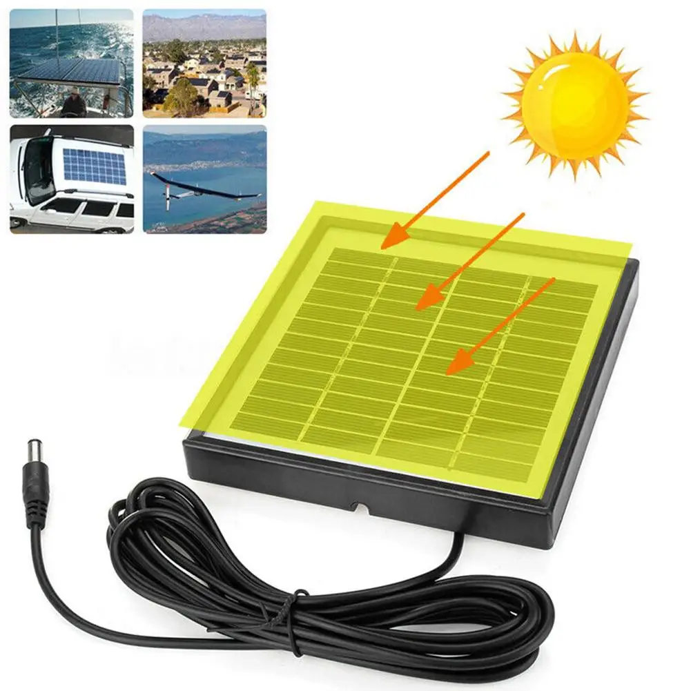 Carregador para Câmera de Luz ao ar Livre Metros Cabo Polisilicon Painel Solar Energia Casa Melhoria 3 5w 12v Ao ar livre 3 metros cabo 5w