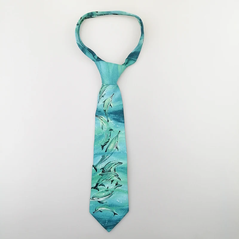 

Collar Rope Unique dolphin Pattern 10cm Tie Men's Gem Bow tie Striped Ties For Men Necktie accessories Wedding Necktie