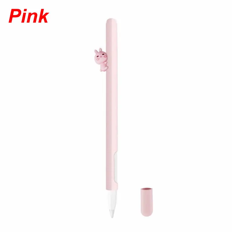 Pink Силиконовый защитный чехол с милым котом, чехол для Apple Pencil 2 Pencil Sleeve - Цвета: Pink