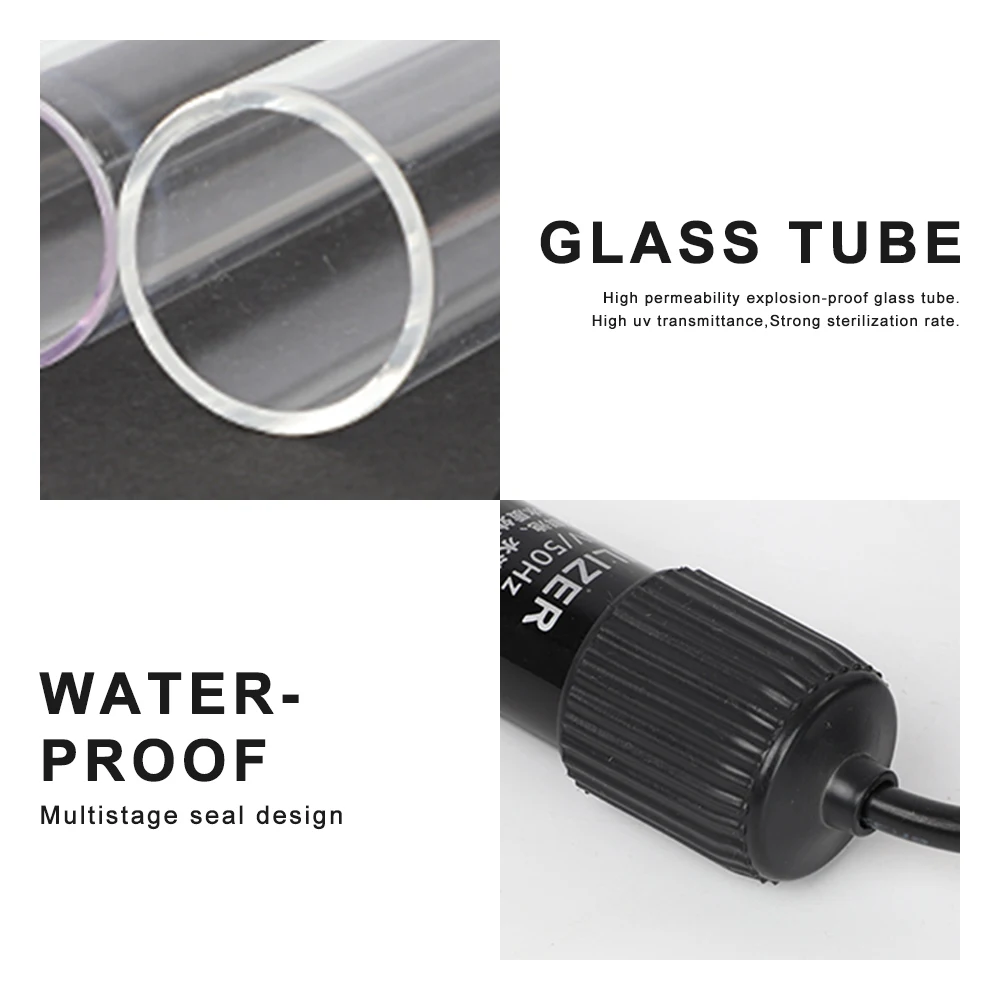 UV Disinfection Lamp 220V Fish Tank UVC Lamp 3W 5W 7W 9W 11W 13W Ultraviolet Aquarium Sterilizing UV Lights Timing Fish Reservoir Water Disinfection
