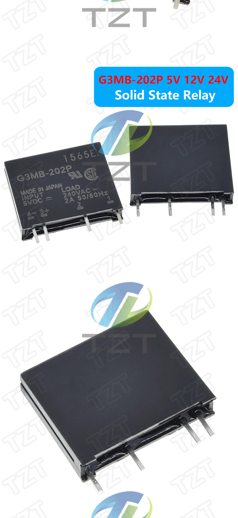 TZT 1/3/5PCS Smart Electronics Original Solid State Relais G3MB-202P DC-AC PCB SSR In 5V 12V 24VDC,Out 240V AC 2A – Detail 4