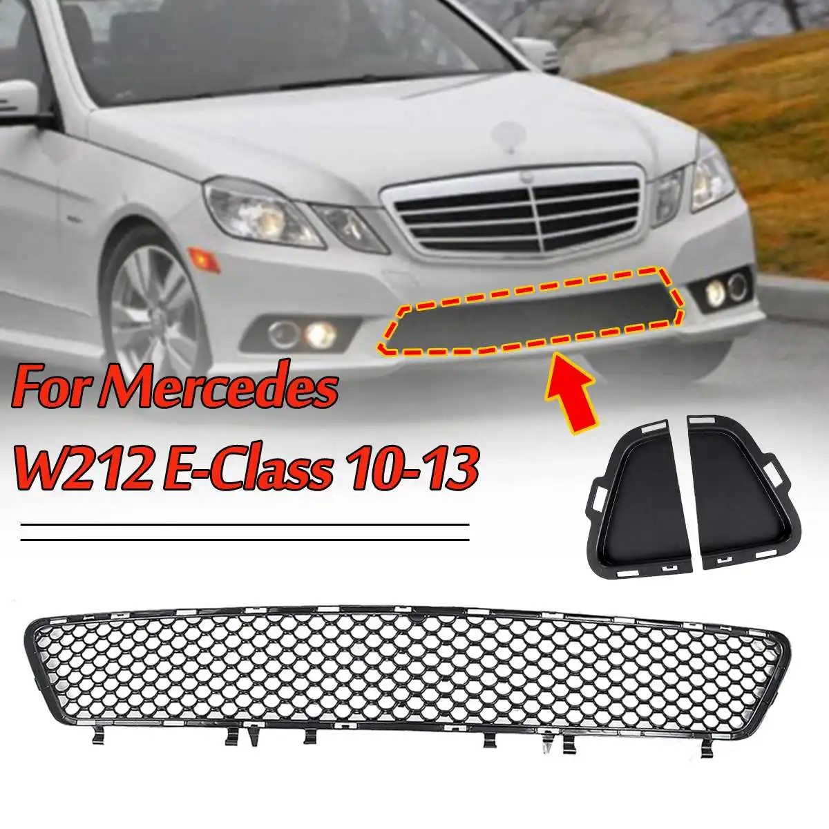 ABS сетки автомобильные аксессуары передний бампер Гонки Грили для Mercedes W212 E-Class 2010-2013 автомобильный гриль сетки OEM 2128851253