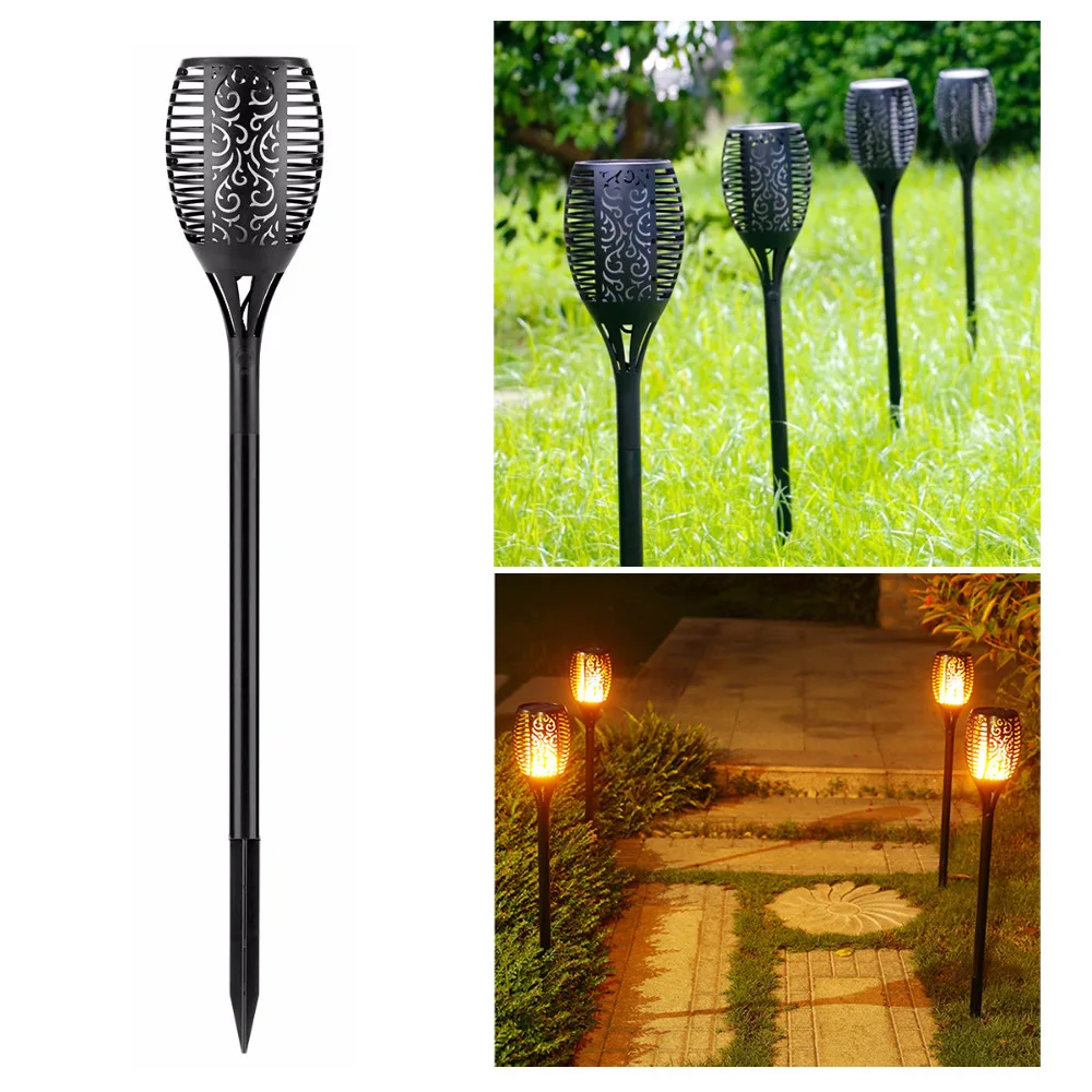 

Cross Border Supply of Goods Solar Lights LED Outdoor Landscape Garden Lamp fire ba deng Flame Light Garden Villa Ground Plugged