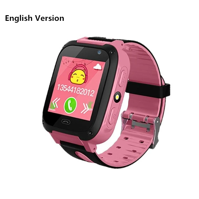 EN Version Pink V6 Детские LBS Смарт-часы Детские Смарт-часы телефон с сим-картой монитор SOS Вызов анти-потеря водонепроницаемые Смарт-часы для мальчиков и девочек - Цвет: EN Version Pink