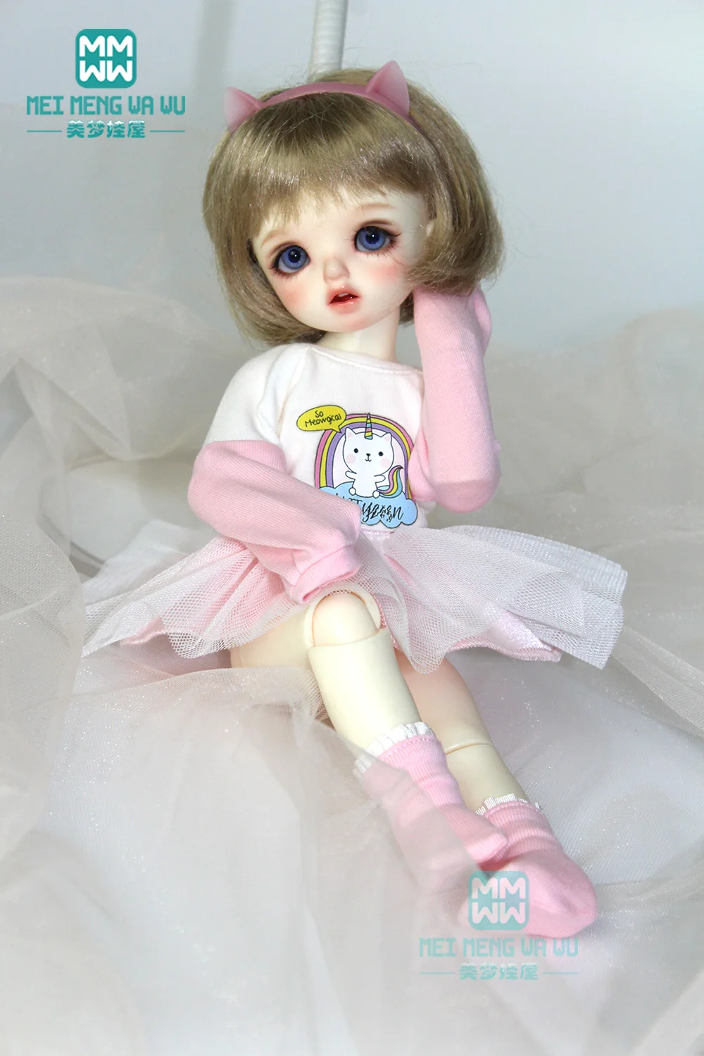 BJD аксессуары для 30 см 1/6 BJD YOSD Кукла одежда мода три части носить Джемперы, пряжа юбка, носки