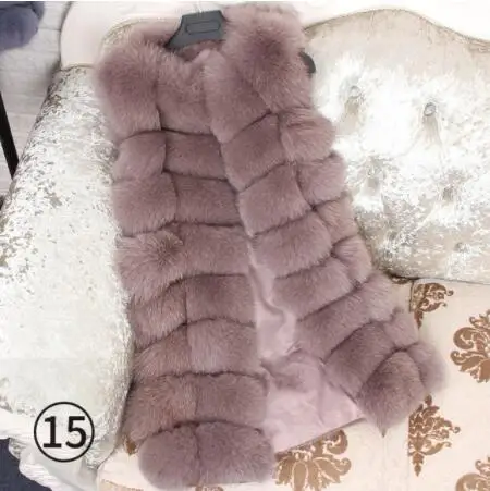long short 88cm-4 Новинка, зимний женский жилет из лисьего меха, настоящий натуральный цельный Лисий мех, длинное пальто, 88 см, куртка из натурального меха, жилет - Цвет: long short 88cm-4