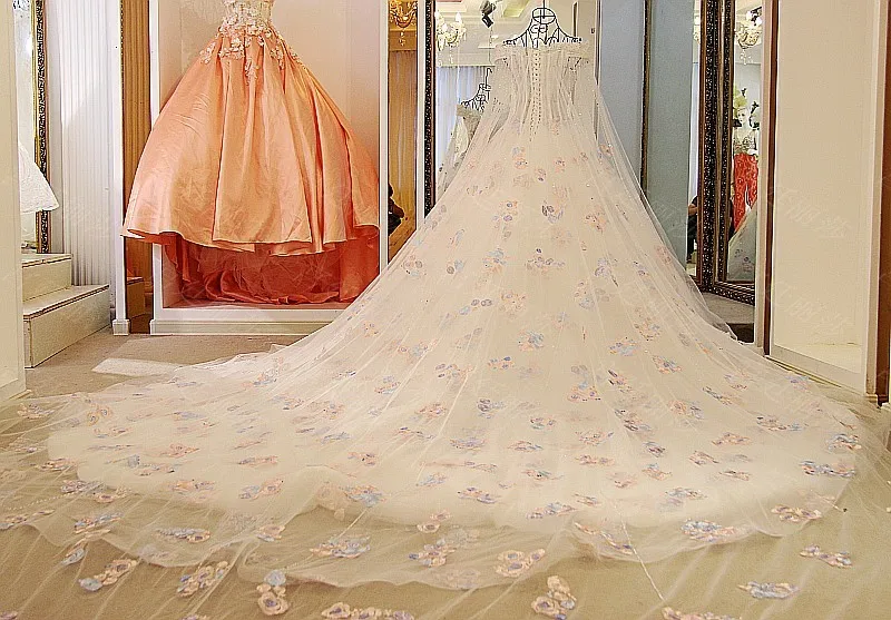Vestido de noiva, свадебное платье с рукавами-крылышками и кристаллами, v-образный вырез, vestido de noiva com renda, бальное платье, vestido de casamento Novia