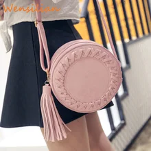 Женские сумки через плечо сумка-слинг для плечевого ремня женская круглая кисточка дизайнерская женская сумка-мессенджер Borse Da Donna