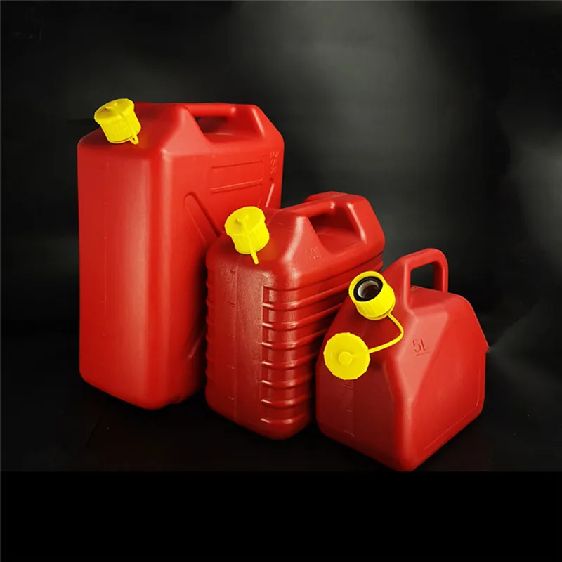 

5/10/20L Plastic Fuel Gas Can, Anti-Static Explosion-Proof Fuel Container Thickened Gasoline Safety Petrol Storage Red