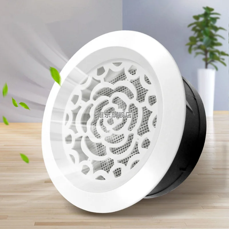 Adjustable air ventilation cover round ducting ceiling wall hole abs air vent grille louver kitchen bath air outlet fresh system