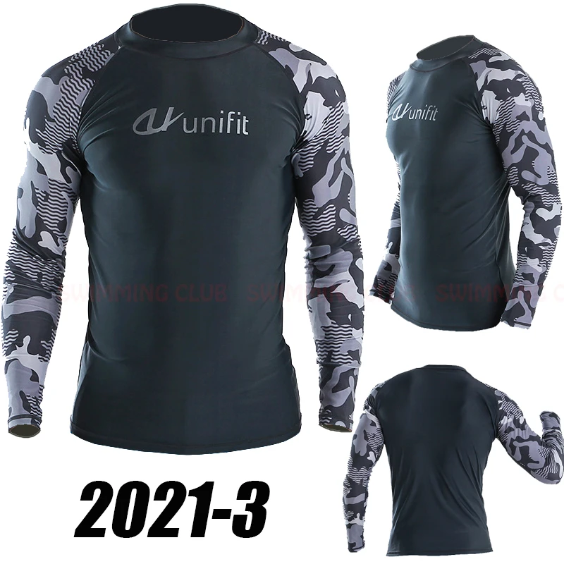MEN'S RASH GUARDS LONG SLEEVES rash guard surfing swimsuit for BEACH SURFING SWIMMING WATER SPORTS GYM