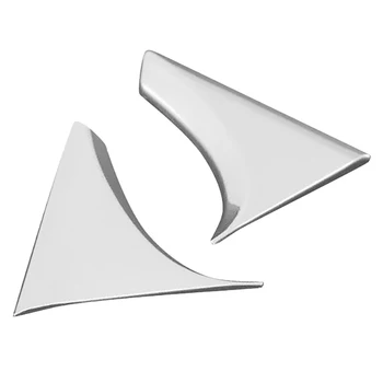 

for Nissan Qashqai 2014-2019 Side Rear Window Spoiler Chrome Cover Trim Triple-cornered Garnish Bezel