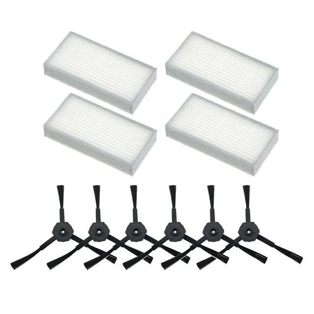 6x side brush 6x HEPA Filter kit for CHUWI ilife v5s v5 x5 ilife V3s v3s pro v3l v5s pro v50 robot vacuum cleaner BPfire 10PCS