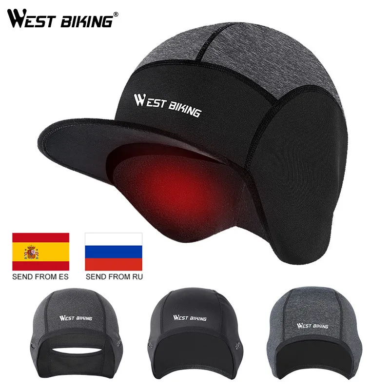 

WEST BIKING Winter Cycling Cap Windproof Thermal Fleece Running Skiing Motocycle Head Hat Headwear Bandana Bike Warm Caps