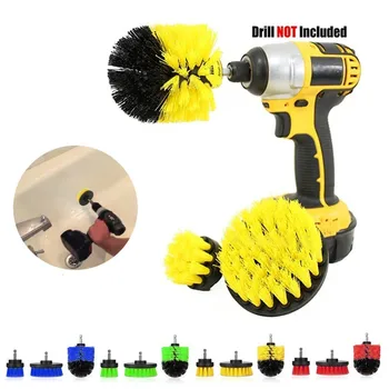 

3 pcs/set Power Scrubber Brush Drill Brush Clean for Bathroom Surfaces Tub Shower Tile Grout Cordless Power Scrub Cleaning Kit