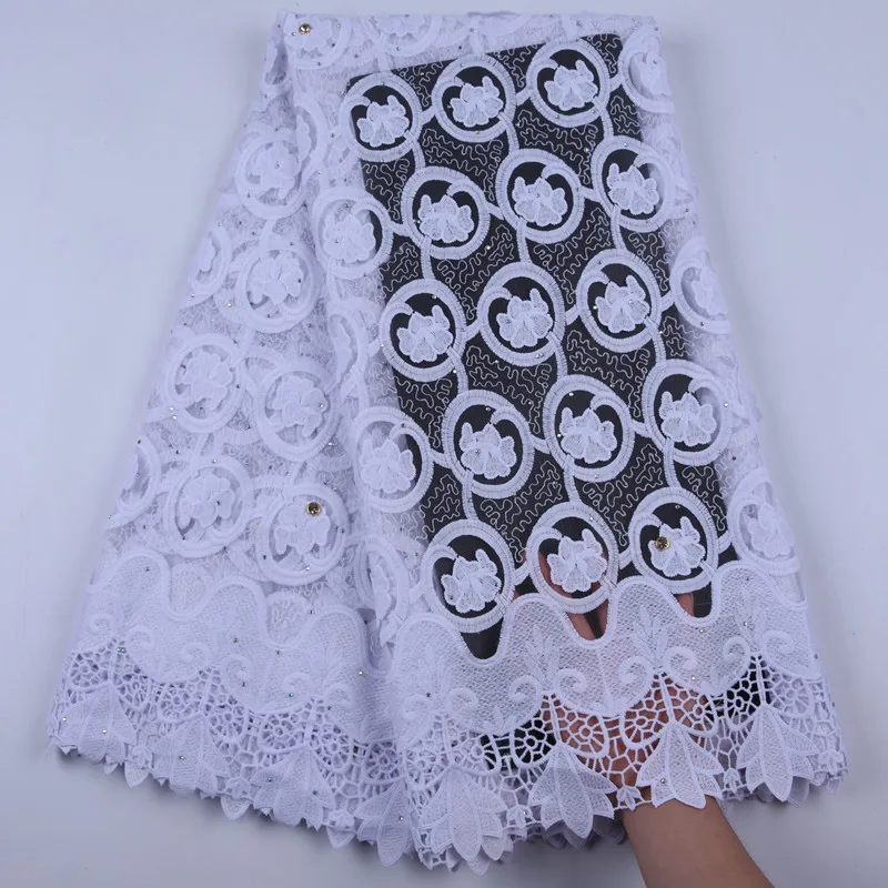 

Latest Milk Silk Lace Fabrics Pure White French Milk Silk Lace Fabric With Stones Nigerian Mesh Lace Fabric For Wedding F1700